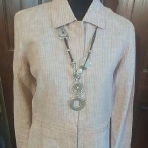 Light mauve with light stripes tailored shirt